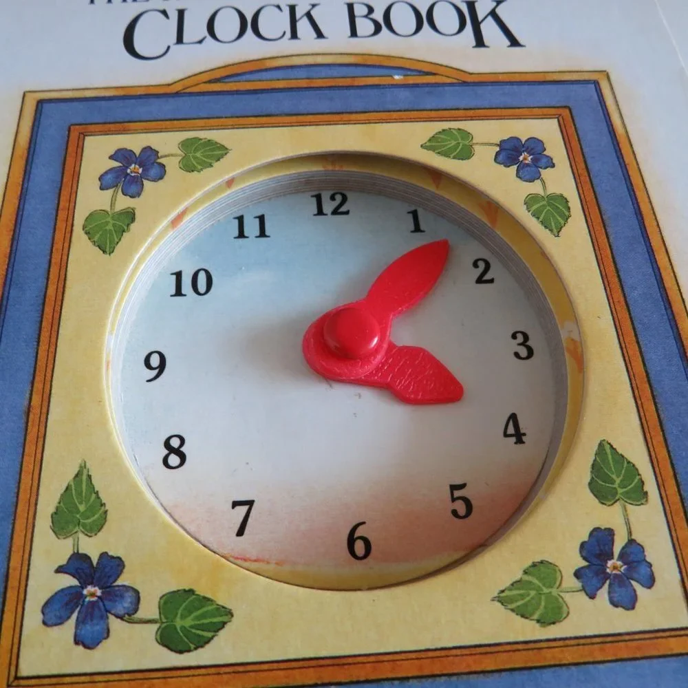 The Real Mother Goose CLOCK BOOK time telling 1984 hardcover book